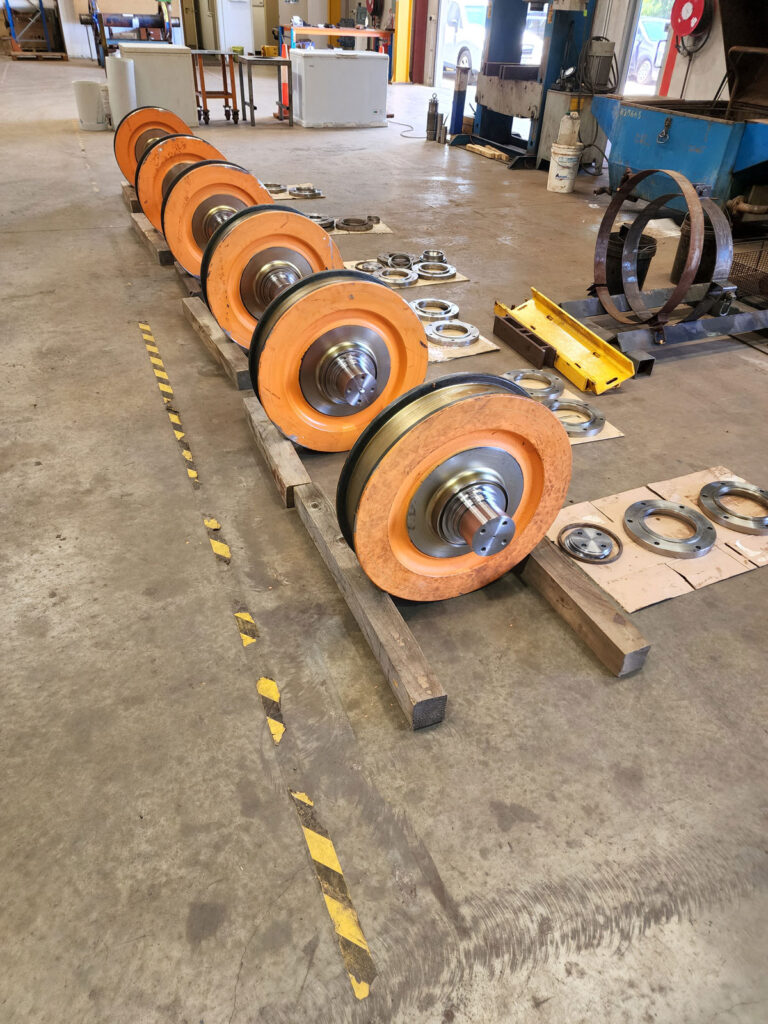 WASS engineered and fabricated bogie wheels and assembly parts